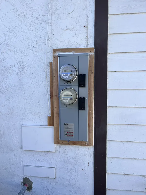 New meter main installed after a panel upgrade